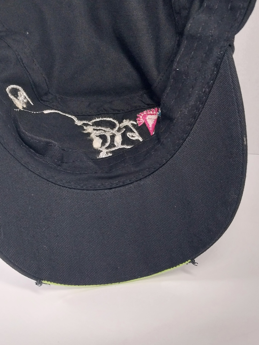 Leader Sugar Skull Embroidered Rhinestone Distressed Cadet Hat Adjustable cap - Picture 10 of 13